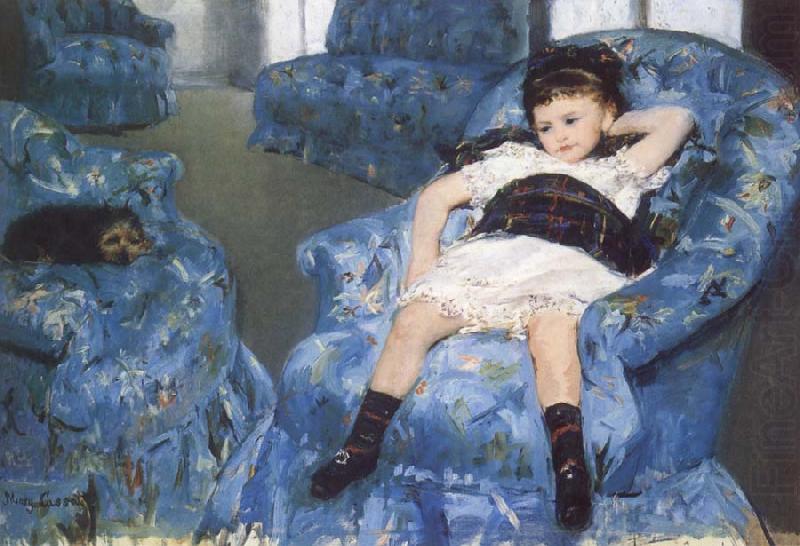 Little Girl in a Blue Amchair, Mary Cassatt